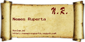 Nemes Ruperta névjegykártya